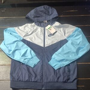 Nike Girls/Boy's/Women's Blue Hooded Jacket 🧥🧥🧥🧥🧥🧥🧥🧥🧥🧥🧥🧥🧥🧥🧥🧥🧥🧥